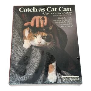 BePuzzled “Catch As Cat Can” A Jigsaw Puzzle Mystery 500 Pieces 1988 New SEALED